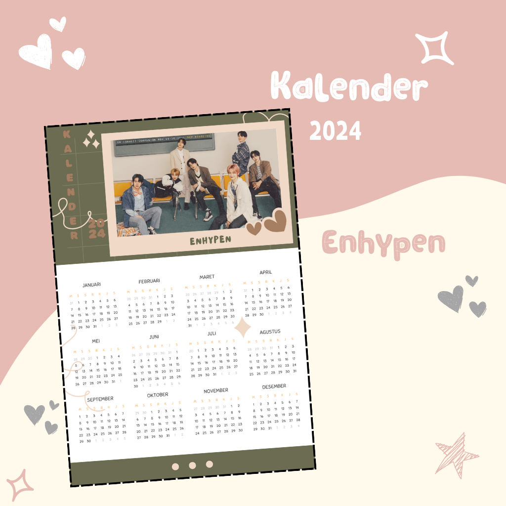 Jual KALENDER 2024 ENHYPEN KPOP Shopee Indonesia