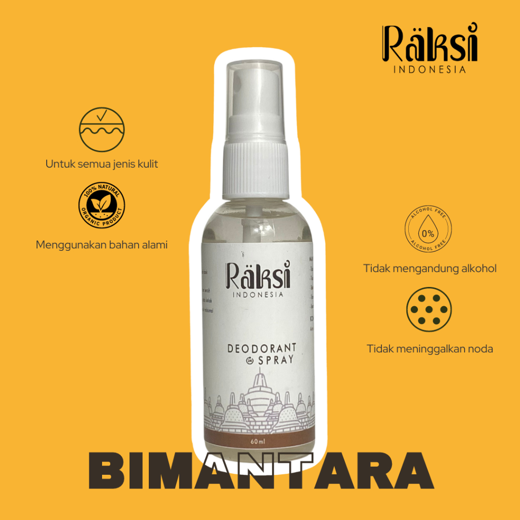 Jual RAKSI INDONESIA Deodorant Spray Varian BIMANTARA Shopee Indonesia