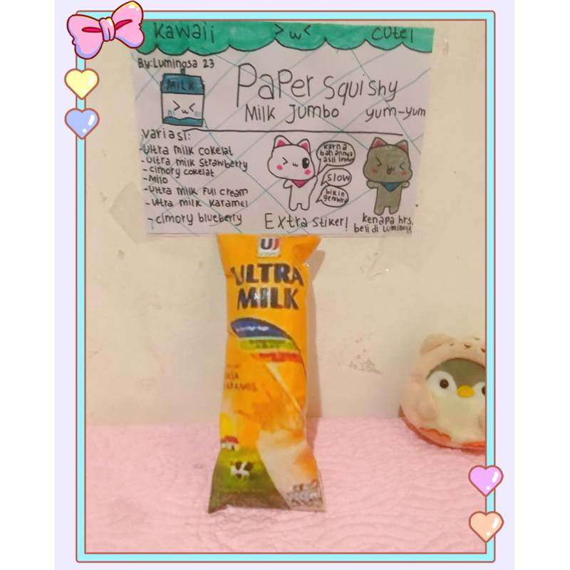 Jual Paper squishy handmade Milk | Shopee Indonesia