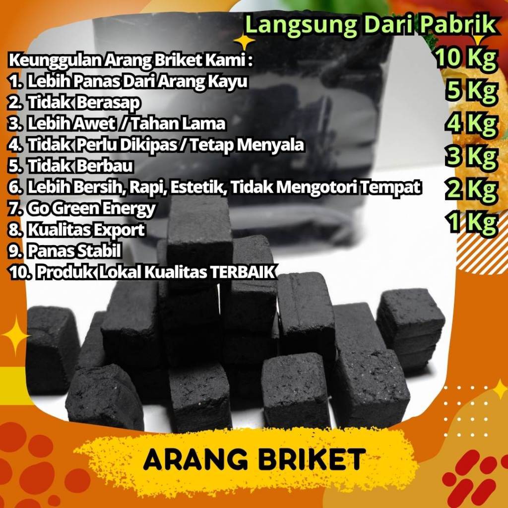 Jual Arang Batok Kelapa Arang Murni Batok Kelapa Briket Arang Batok ...