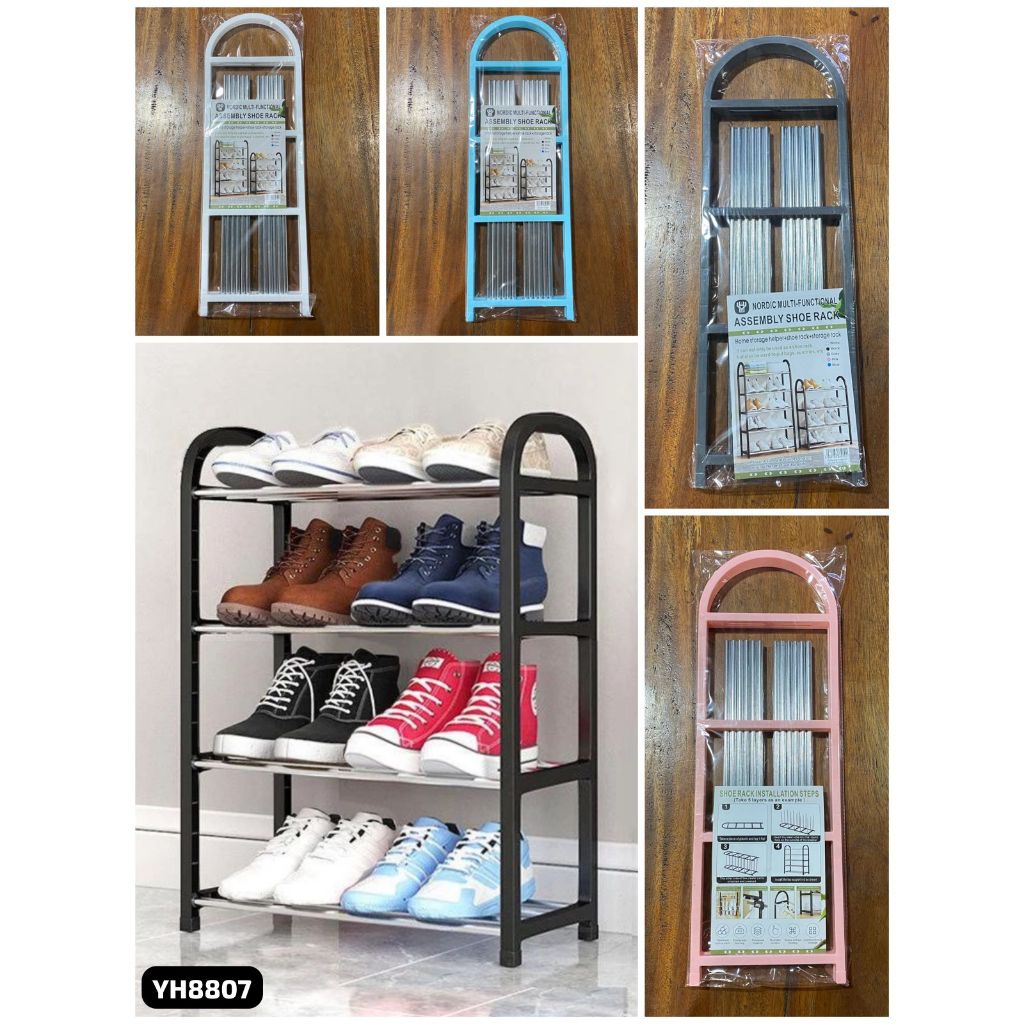 Jual Rak Sepatu 4 Susun Warna Rak Serbaguna Minimalis | Shopee Indonesia