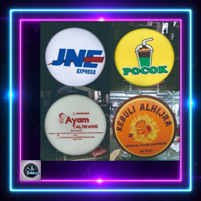 Jual Neon Box Bulat 70 cm Pilihan Bahan Galvanis / PVC / Full Akrilik ...