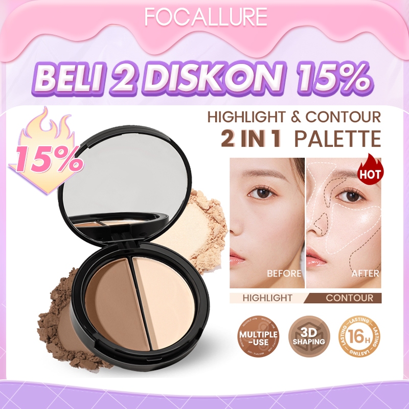 Jual FOCALLURE Highlight & Contour Powder Palette Shopee Indonesia