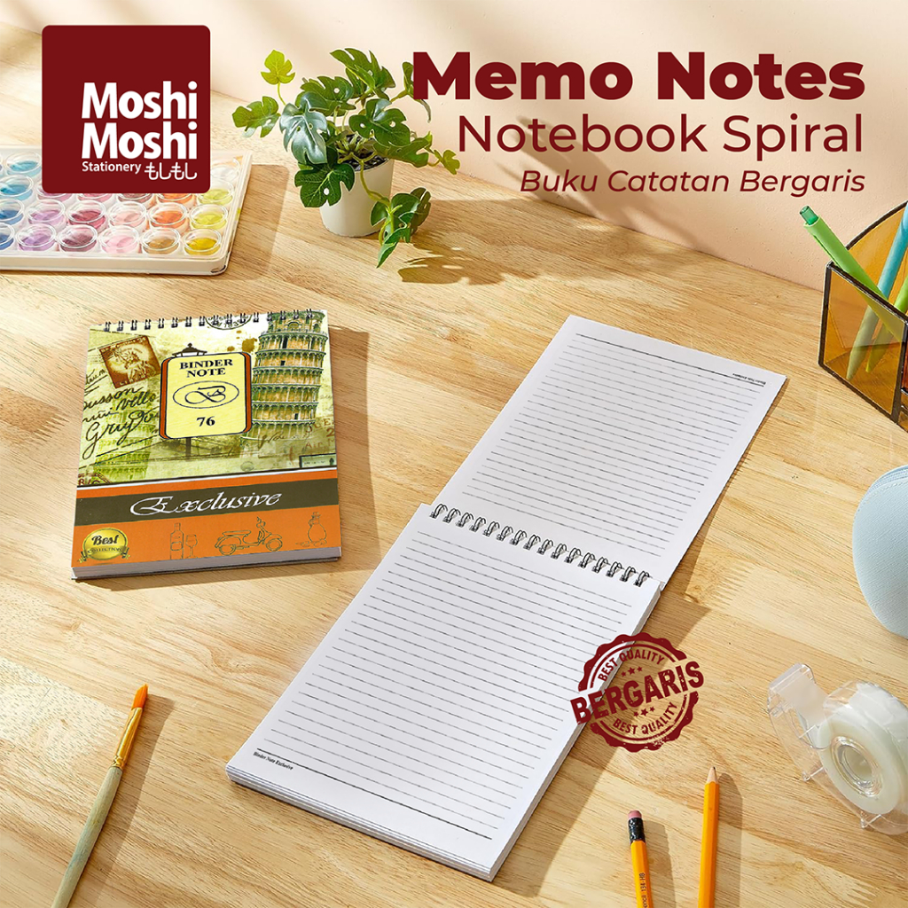 Jual Memo Notes Book Binder Ring Buku Catatan Tulis Bergaris Kawat ...