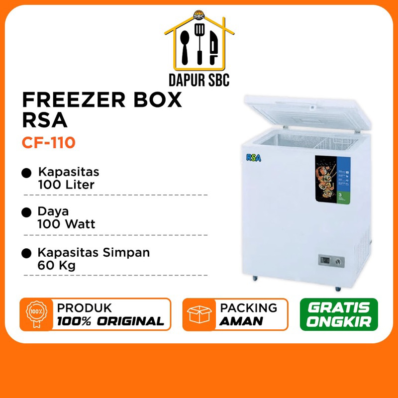 Jual RSA CF-100 CHEST FREEZER 100 LT LITER / FREEZER BOX RSA CF100 / CF100  di Seller Barat Daya Elektronik - Pasir Jaya, Kota Tangerang