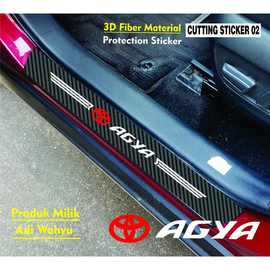 Jual Sticker Sill Plate Carbon D Mobil Agya Stiker Karbon Pelindung Pijakan Bumper Bagasi Mobil