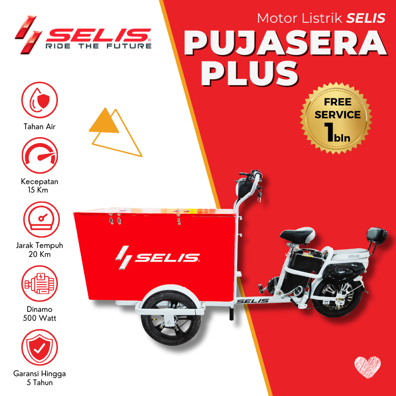 Jual SELIS - Pujasera Sepeda Listrik Pujasera Plus ( Roda 3 ) Gerobak ...