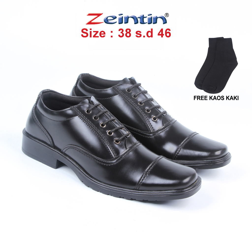 Jual Zeintin Sepatu Pantofel Pria Zeintin Bj Hitam Bahan Kulit Sintetis Sepatu Formal