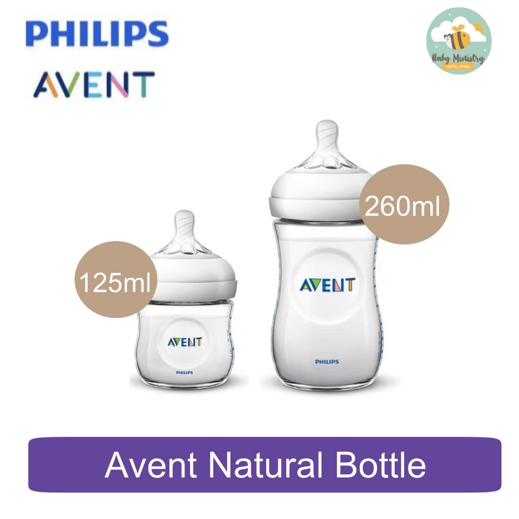 Jual PHILIPS AVENT Natural Bottle (White) 125ml / 260ml / Twin / Single ...