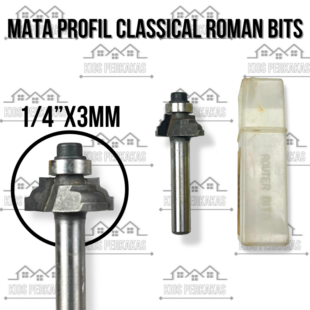 Jual Mata Profil Kayu X Mm Classical Roman Bits Mata Trimmer Router Wood Modern