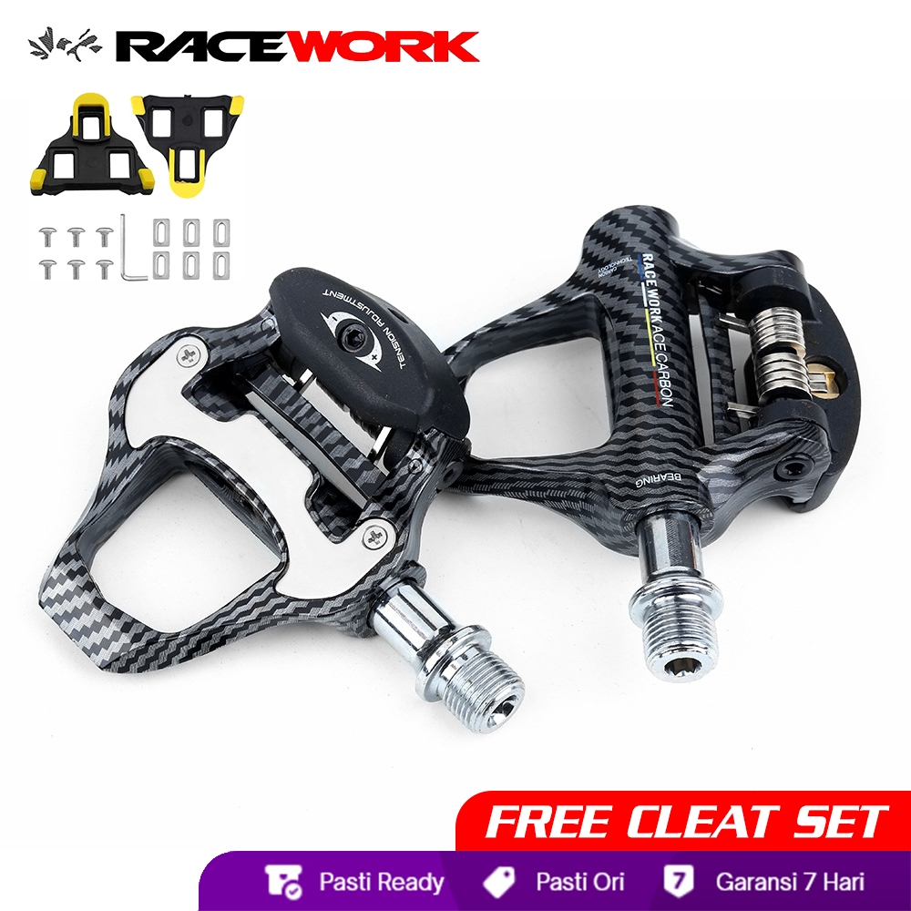 Jual Racework Freeway Pedal Roadbike Chromoly Compatible KEO / SPDSL Cleat Clipless Pedal