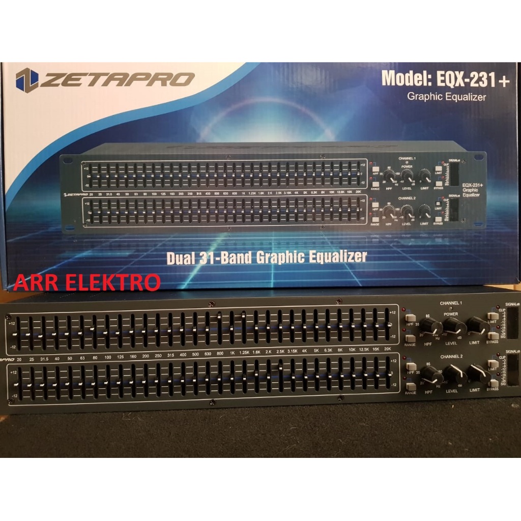 Jual EQUALIZER ZETAPRO EQX231+ EQX 231 + ORIGINAL PLUS SUBWOOFER DAN