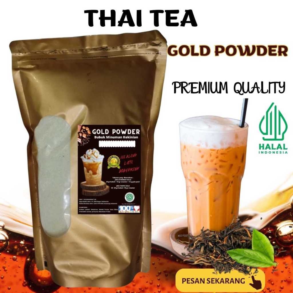 Jual 1 Kg Bubuk minuman instan RASA THAI TEA Gold powder drink | serbuk ...