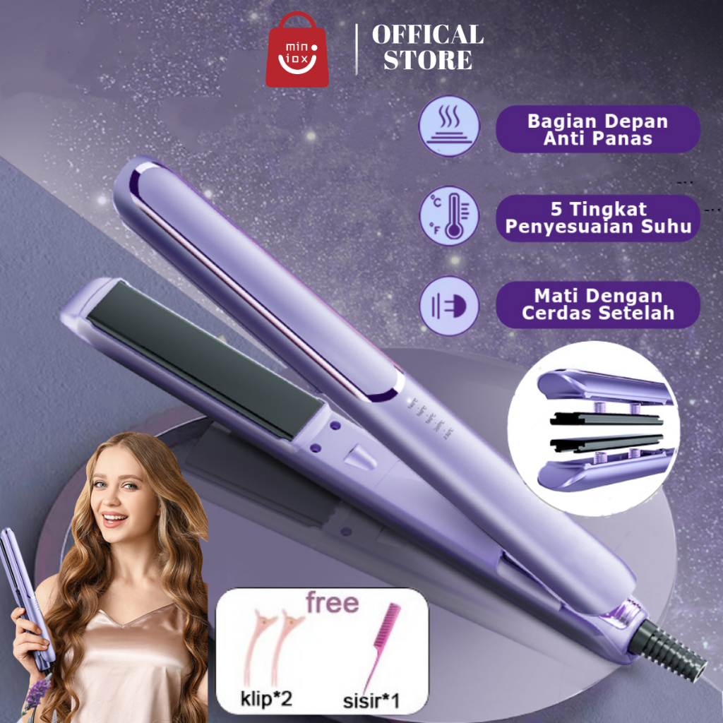 Jual Catokan Rambut catokan curly 2 in 1 Hair Straightener Pemanasan ...