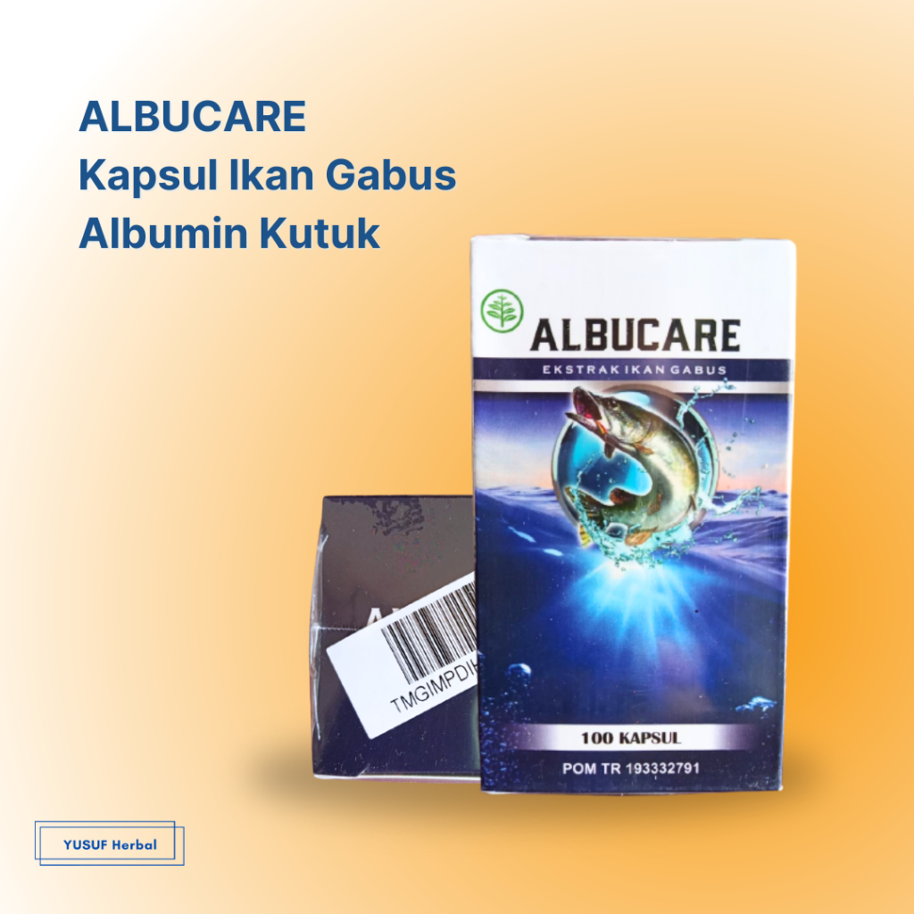 Jual ALBUCARE Kapsul Ikan Gabus Kutuk Albumin Channa Striata 500mg Isi ...