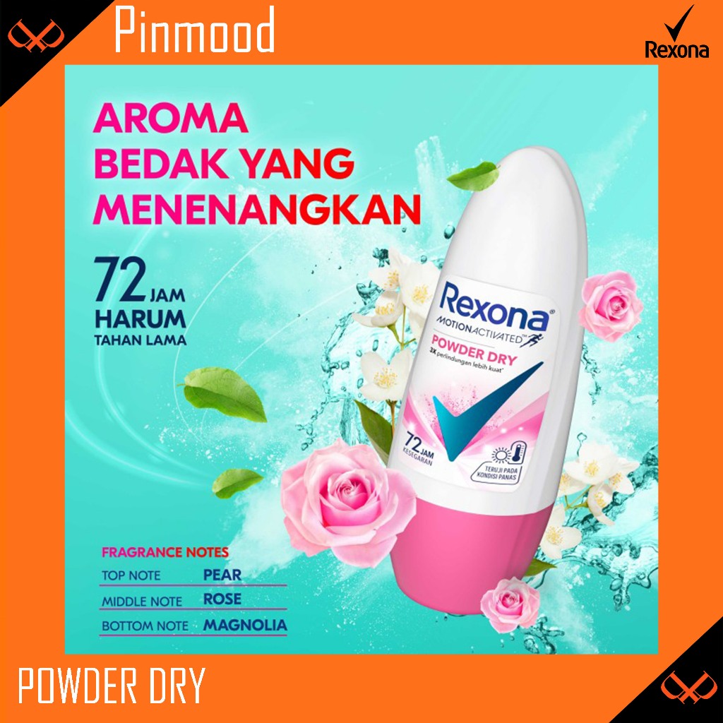 Jual REXONA WOMEN DEODORANT ROLL ON [ 45 ML ] DEODORAN ANTIPERSPIRANT