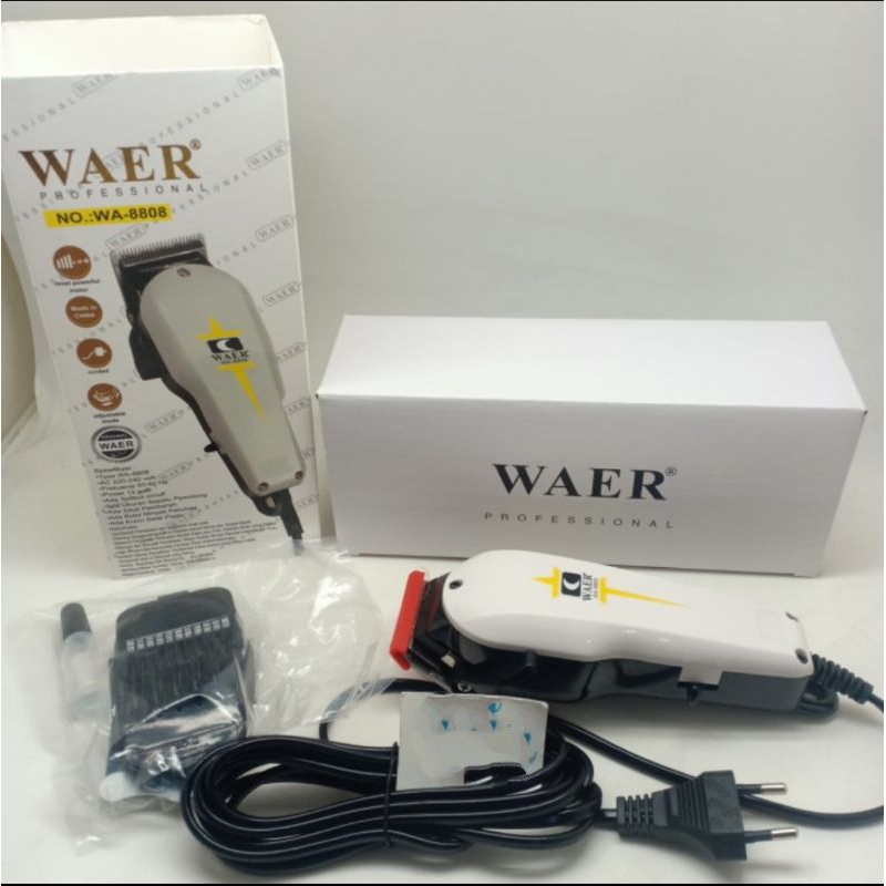 Jual Hair Clipper / Alat Cukur Rambut Listrik Waer Wa-8808 | Shopee ...