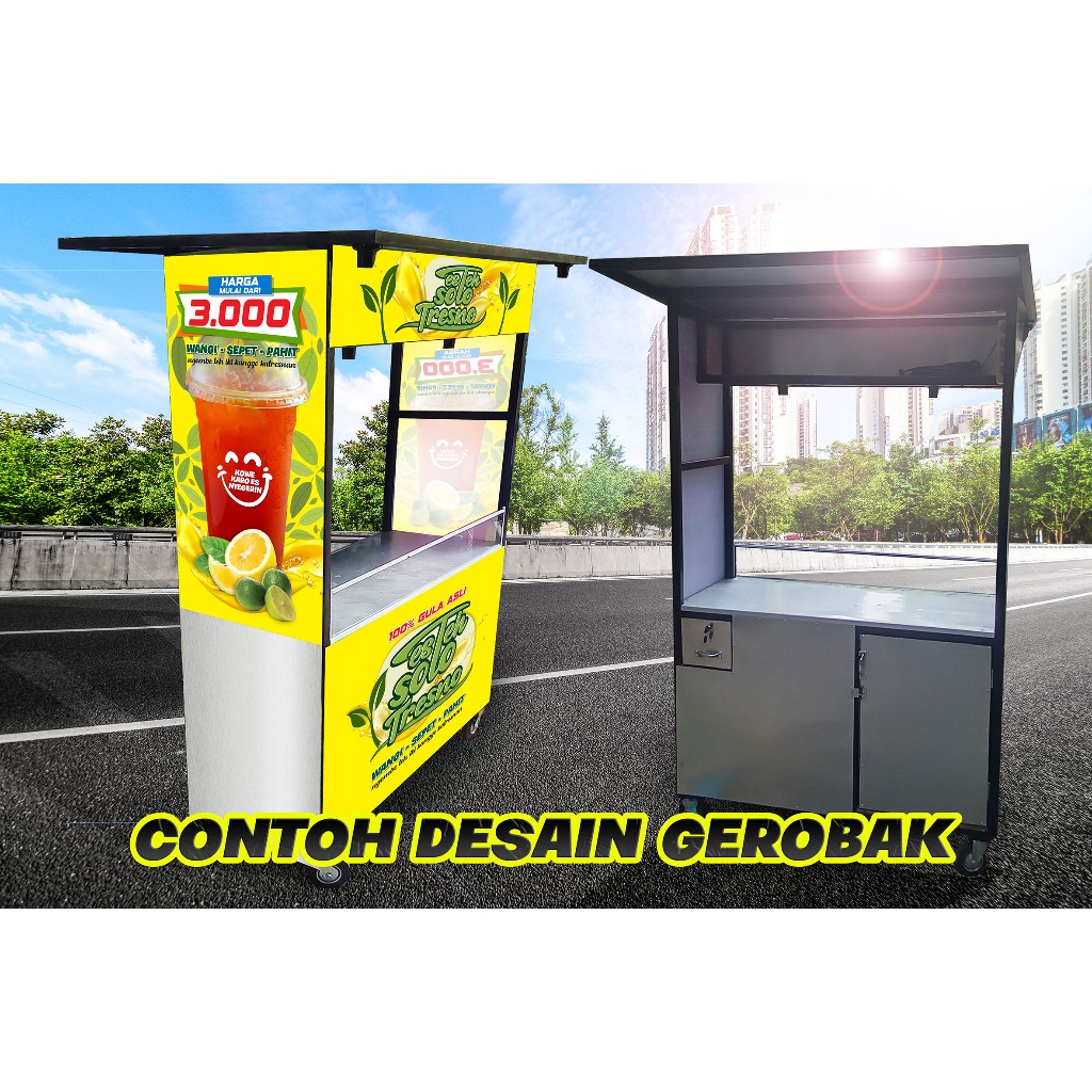 Jual Desain Spandukbanner Gerobak Es Teh Solo Shopee Indonesia 8477