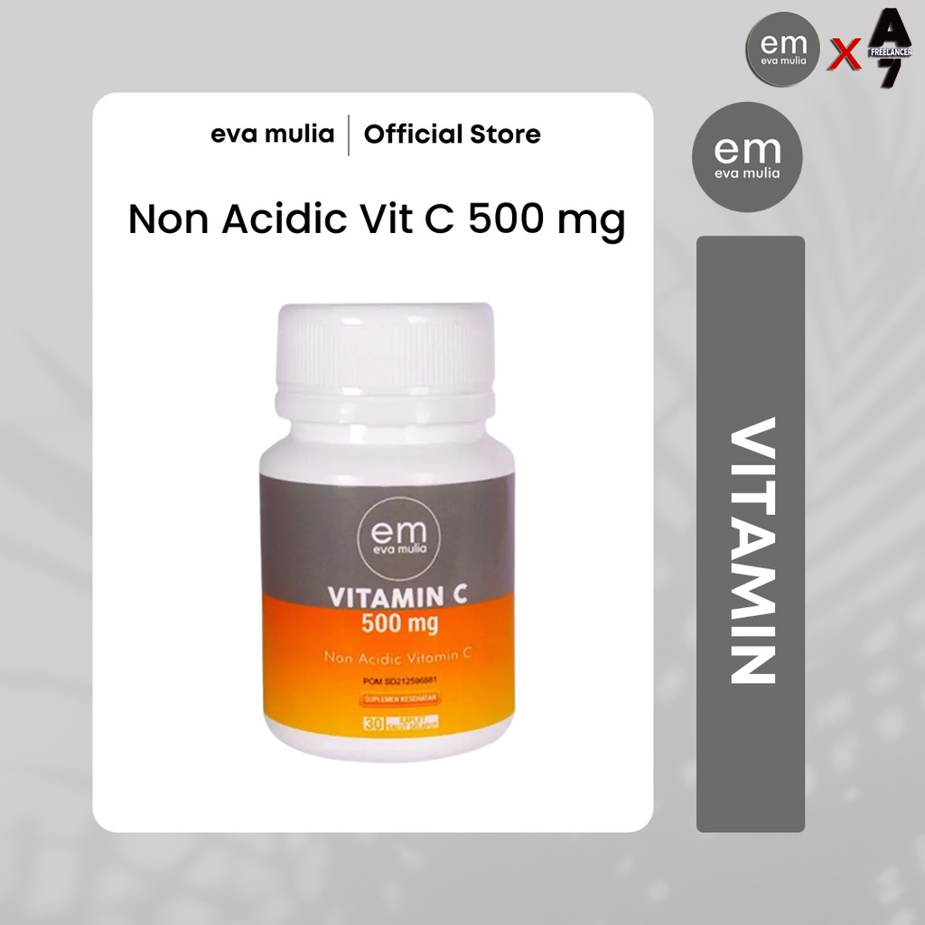 Jual Eva Mulia Non Acidic - Vitamin C 500mg 30 Kaplet Salut Selaput ...
