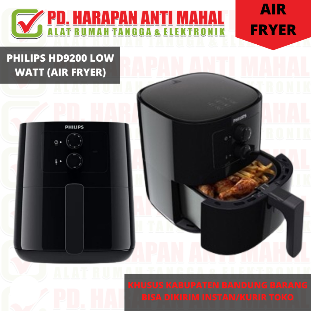 Jual PHILIPS HD9200 LOW WATT (AIR FRYER)/Philips Air Fryer 4.1 Liter ...