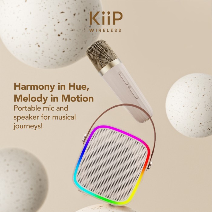 Jual KIIP Y8 Speaker Bluetooth Portable Karaoke Mic - RGB Light ...