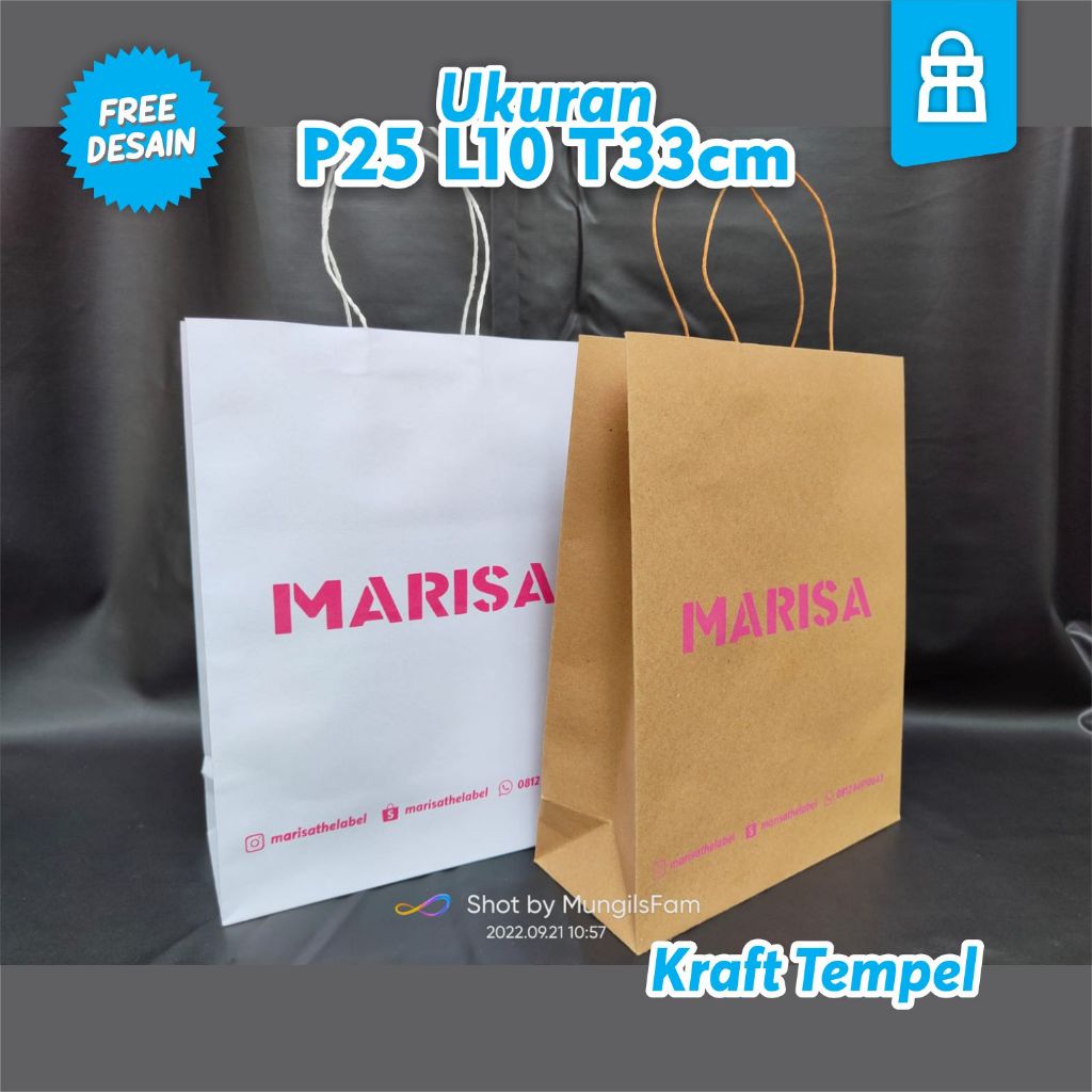 Jual Custom Paperbag Sablon ,Tas Roti Free Desain Bisa Custom | Shopee ...
