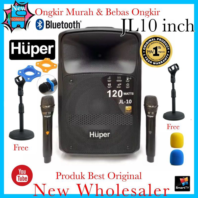 Jual Speaker Aktif Huper Portable Jl10 10 Inch Original Mic Wireless