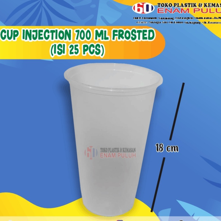 Jual Gelas Cup Inject Frosted Isi 25pcs / Cup Gelas Inject Frosted ...