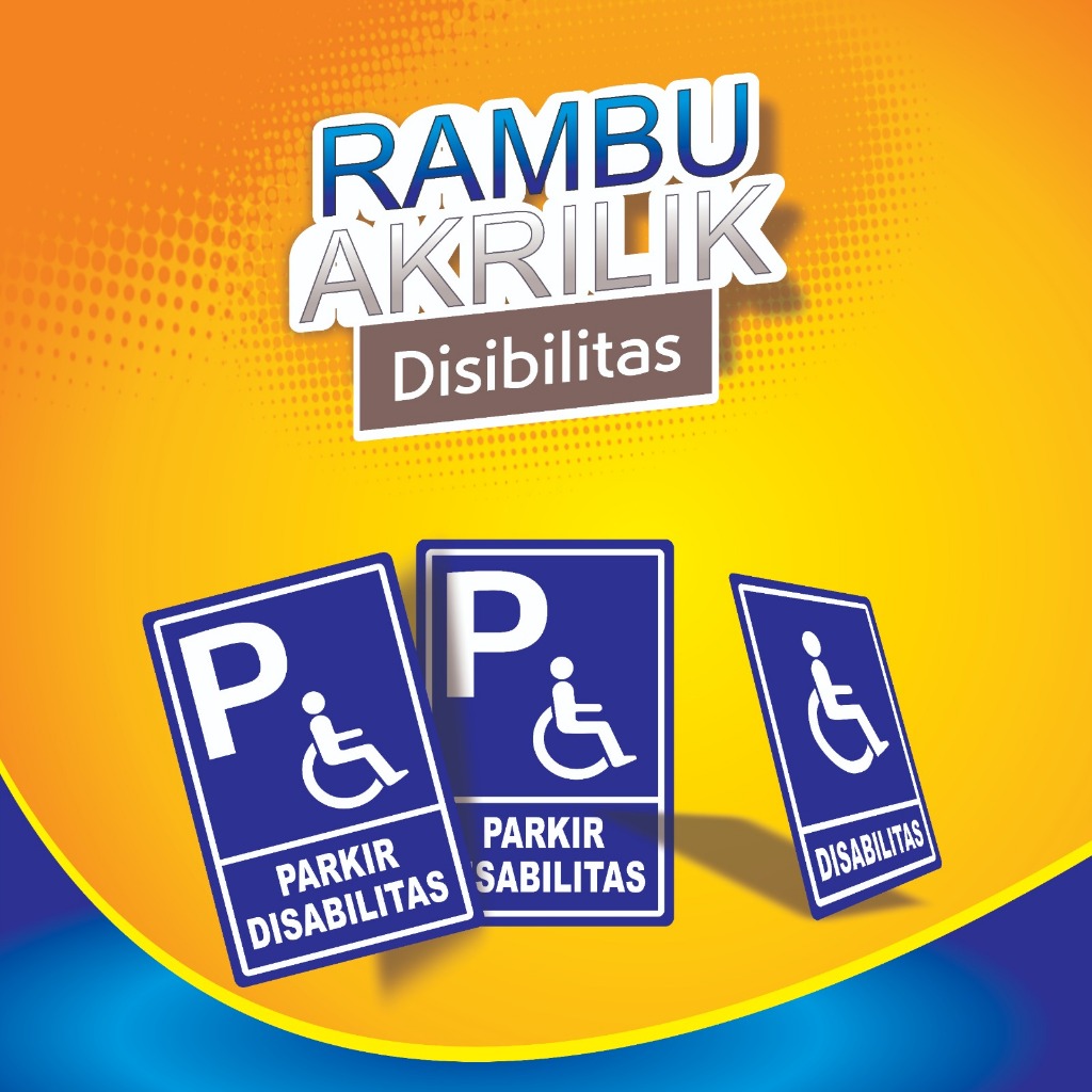 Jual Rambu Akrilik Parkir Khusus Disabilitas Shopee Indonesia 8873
