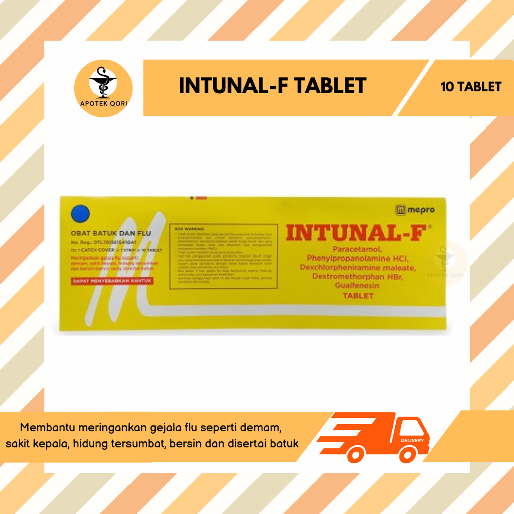 Jual INTUNAL F STRIP 10 TABLET/DEMAM/FLU BATUK/HIDUNG TERSUMBAT/SAKIT ...