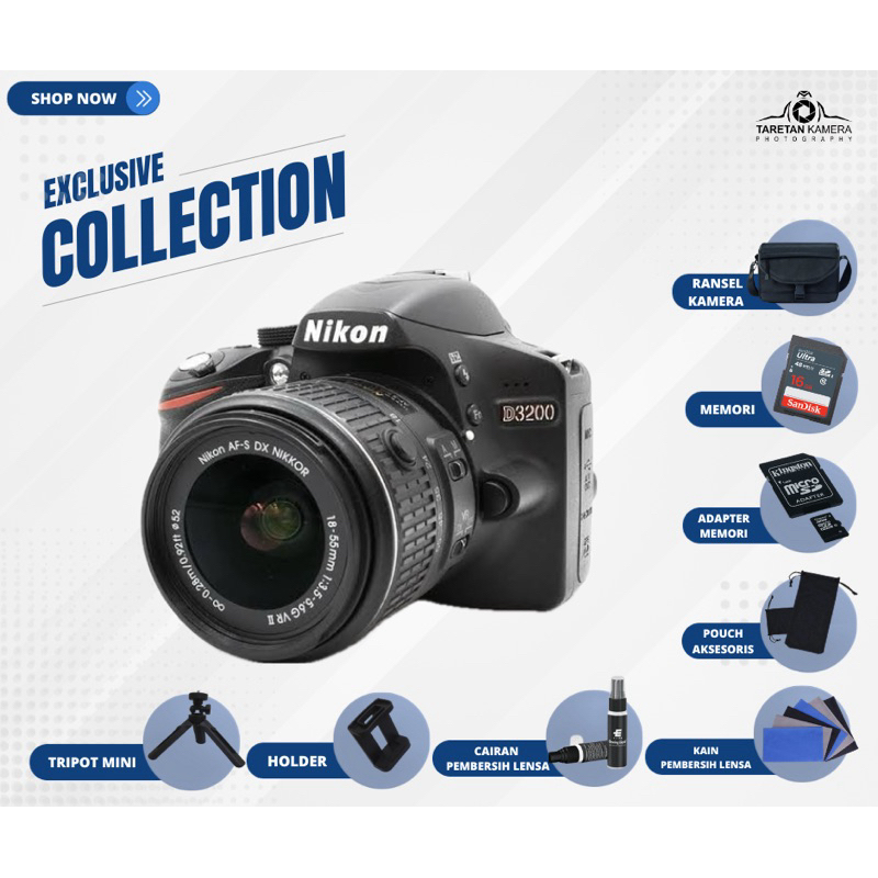 Jual Nikon D3200 Garansi Gratis Memori 16gb Dan Tas Dan Banyak Bonus Lainnya Shopee Indonesia 4695