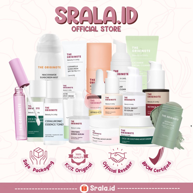 Jual The Originote Hyalucera Facial Cleanser, Toner, Moisturizer, Serum