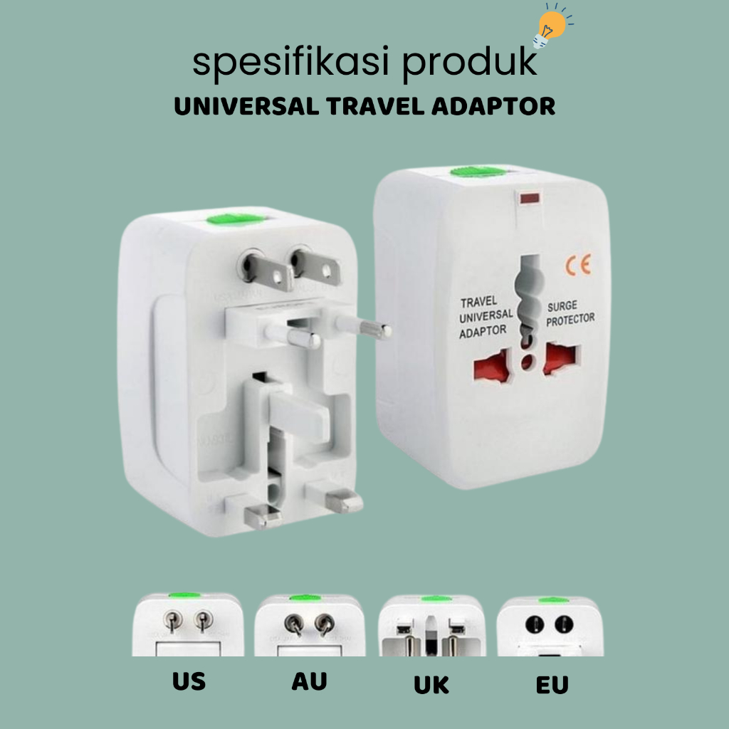 Jual Over Steker Adaptor Internasional Colokan Listrik Travel Universal ...