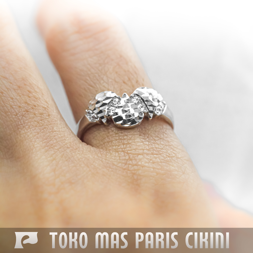 Jual Zirconia Fashion White Gold Ring Mpce111 Toko Mas Paris Cikini