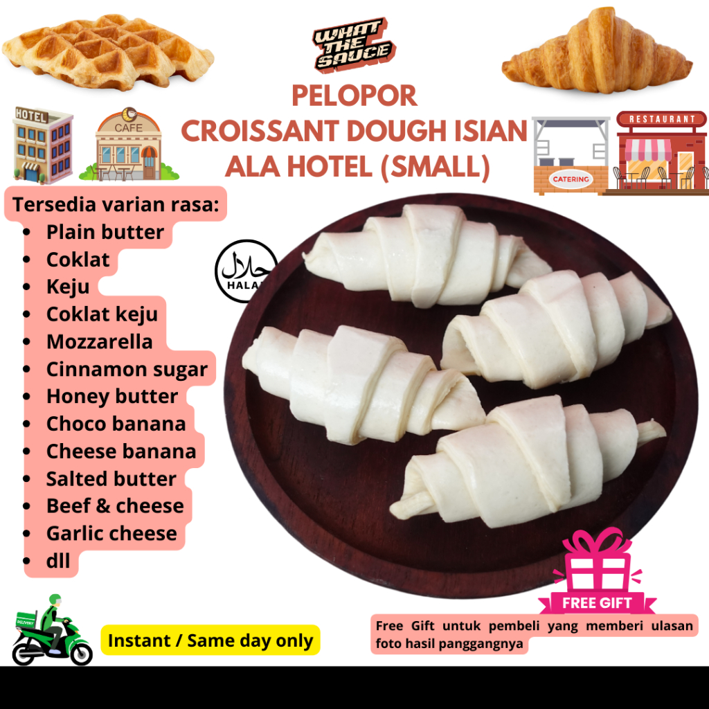 Jual Adonan Croissant / Croffle Dough Frozen Croffel 30g Premium Full