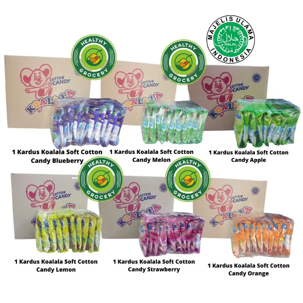 Jual 1 Kardus Koalala Soft Cotton Candy Lemon / Melom / Apel ...