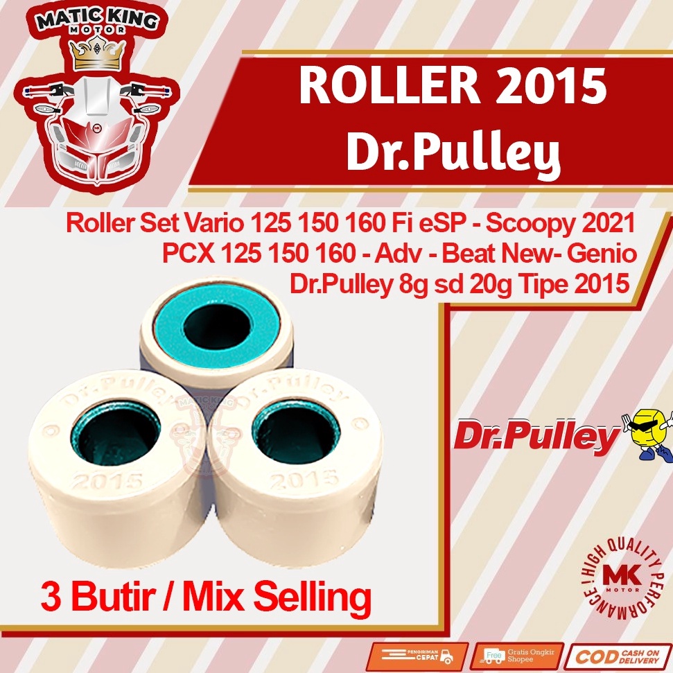 Jual HARGA BERSAHABAT Roller vario 150 /125 ESP/ PCX ADV Genio Spin Hayate 8gr sd 20gr dr Pulley ...