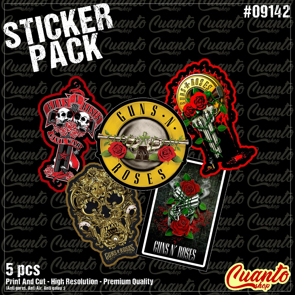 Jual Sticker Stiker Guns N Roses anti air sudah di cutting kualitas ...