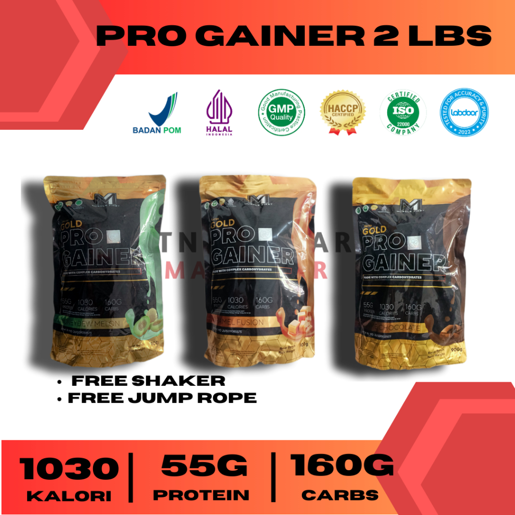 Jual MUSCLE FIRST PRO GAINER 2 LBS / 900 GRAM HALAL, LABDOOR, BPOM