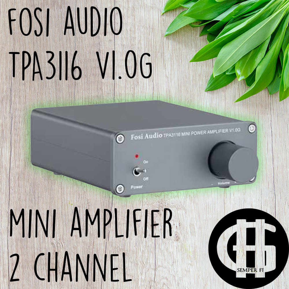 Fosi Audio V1.0G Class D Mini Stereo Amplifier - 50W X 2 TPA3116 For Home Speakers