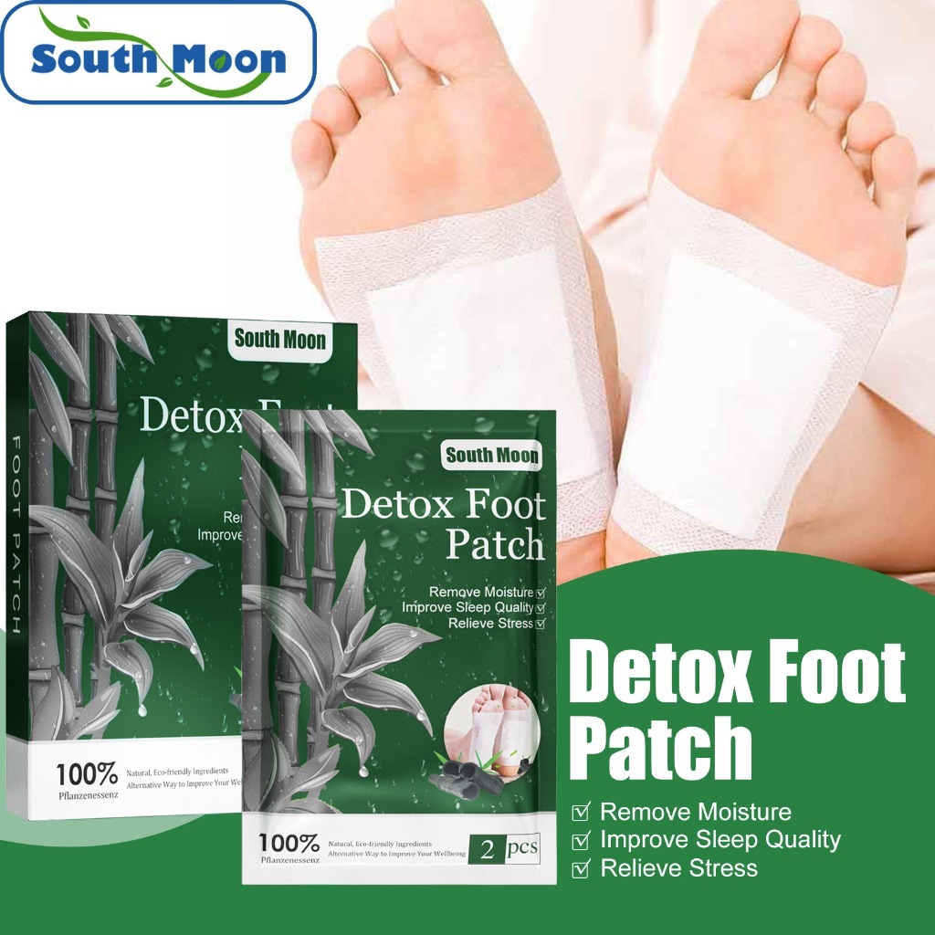 Jual ORIGINAL 100% South Moon Natural Herbal Foot Patch Wormwood Detox ...