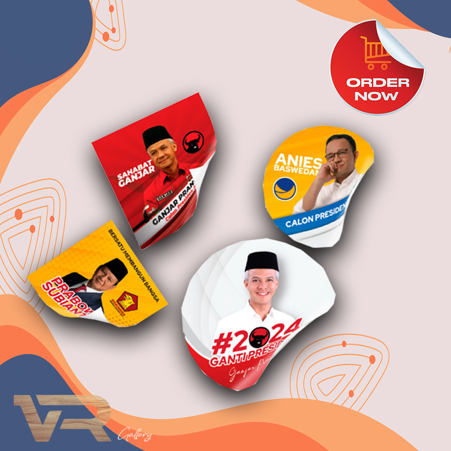 Jual Cetak Sticker Caleg - Stiker Partai Kampanye Pemilu Pilpres - Bisa