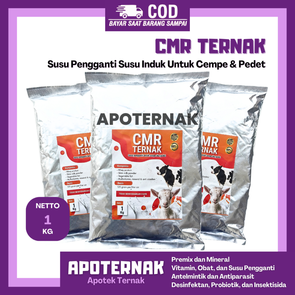 Jual CMR TERNAK 1 KG - Susu untuk Cempe Pedet Sapi Kambing Domba ...