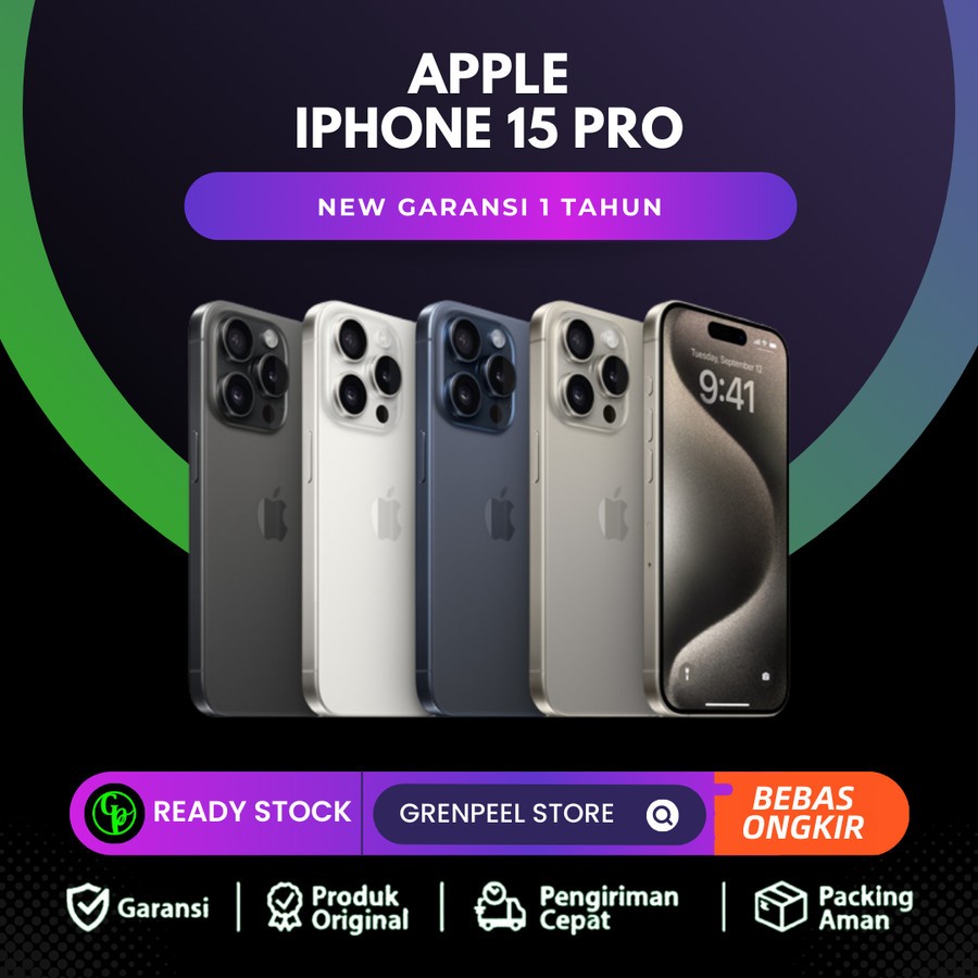 Jual iPhone 15 Pro 128GB 256GB 512GB 1TB Garansi Resmi Indo | Shopee