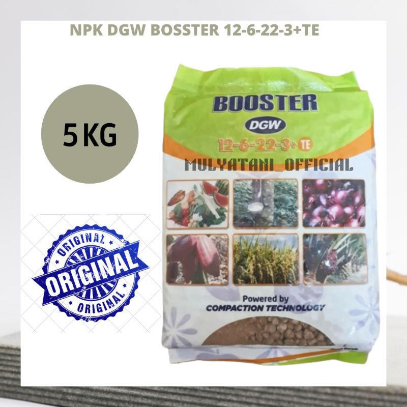 Jual Pupuk Dgw Npk 12 6 22 3te Booster 5 Kg Kemasan Pabrik Original