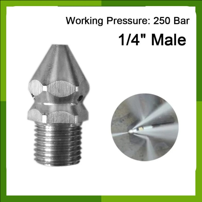 Jual Nozzle Sewer Cleaning Jetter Nozzle 4 Jet 1/4" Male Shopee Indonesia