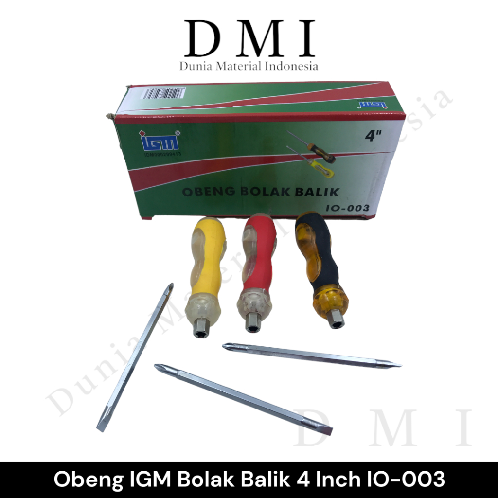 Jual Obeng IGM 4 Inch Bolak Balik IO-003 | Obeng Model Kacang 4