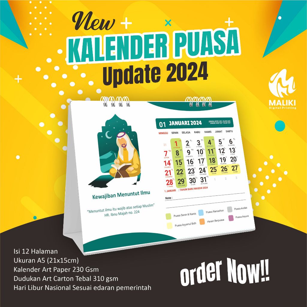 Jual KALENDER MEJA PUASA & HADIST HADIST MOTIVASI 2025 Shopee Indonesia