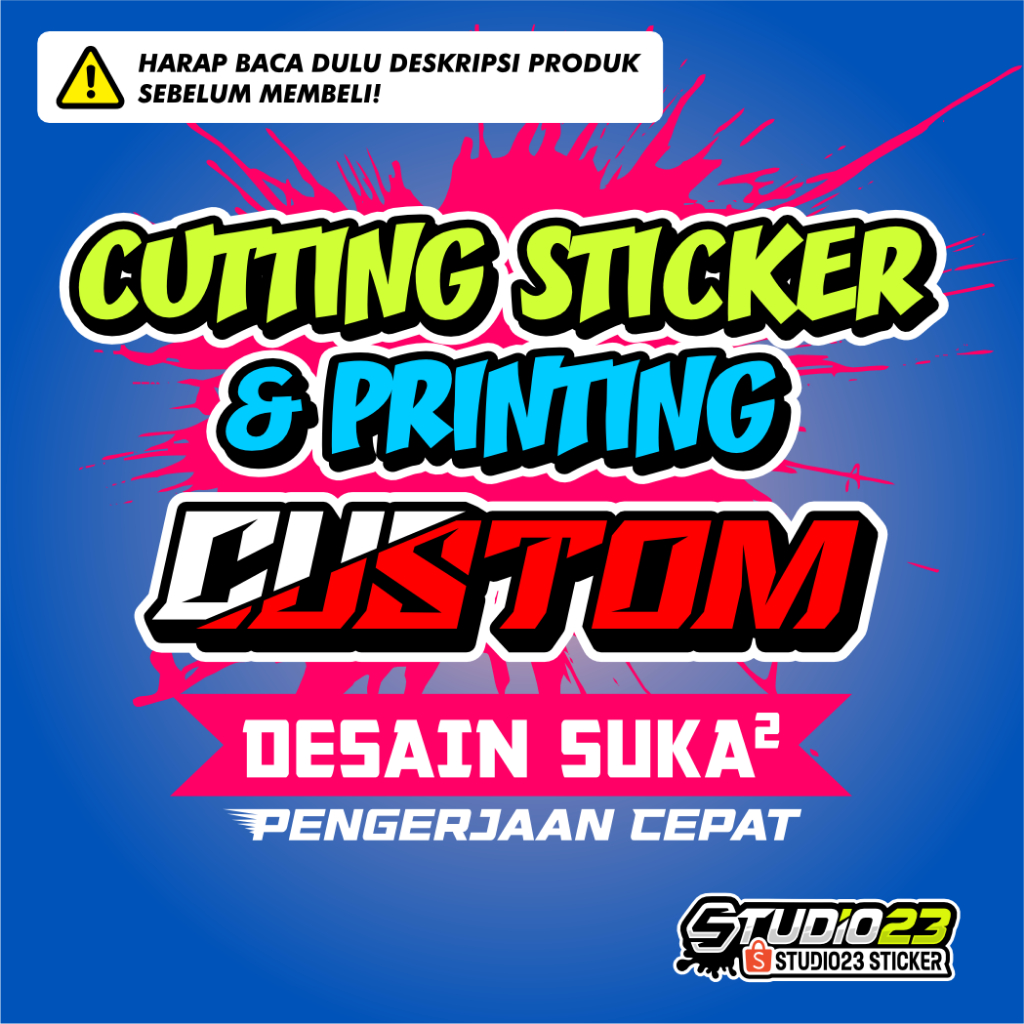 Jual Cutting Sticker & Printing murah Desain Sukasuka Shopee Indonesia