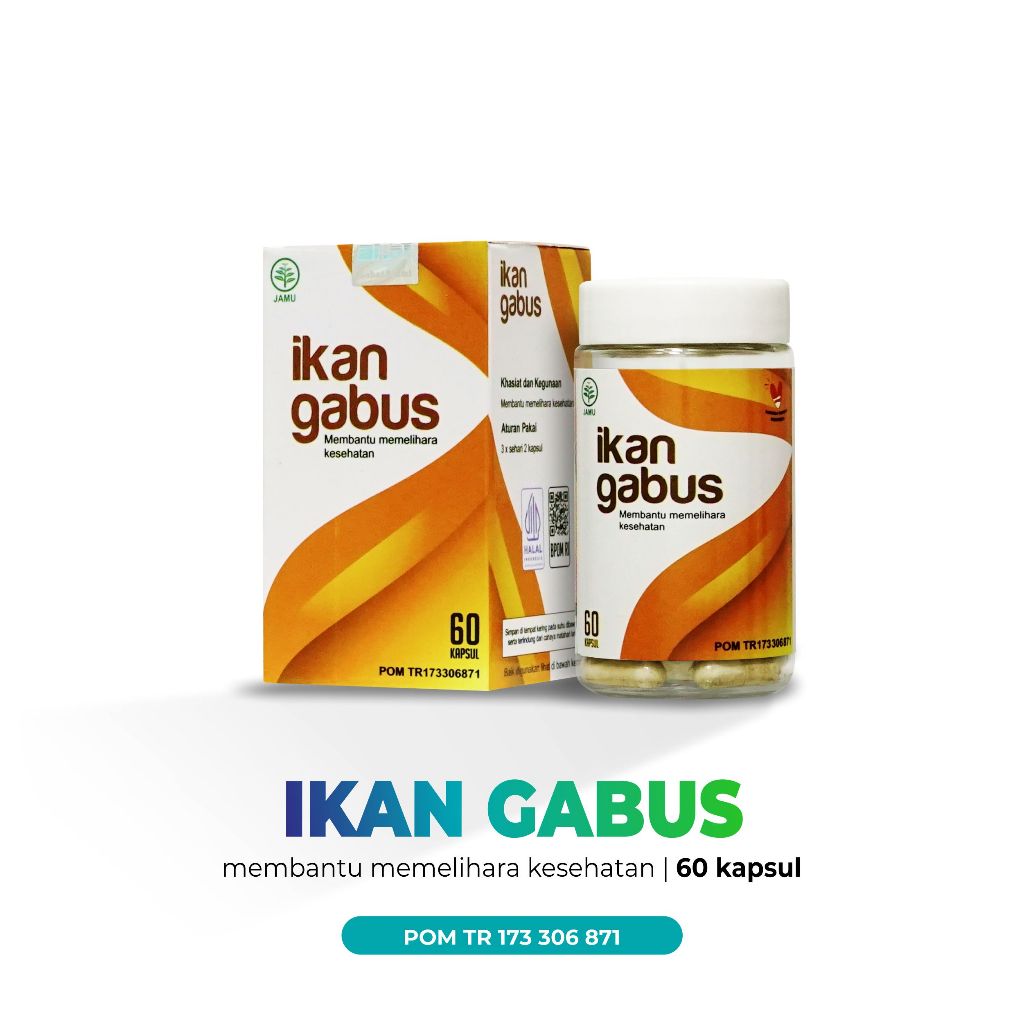 Kapsul Ikan Gabus 60 Kapsul - Berkhasiat Mempercepat Penyembuhan Luka
